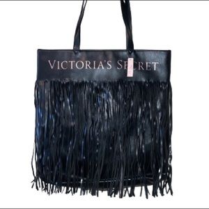 Victoria’s Secret Black Fringe Tote Bag